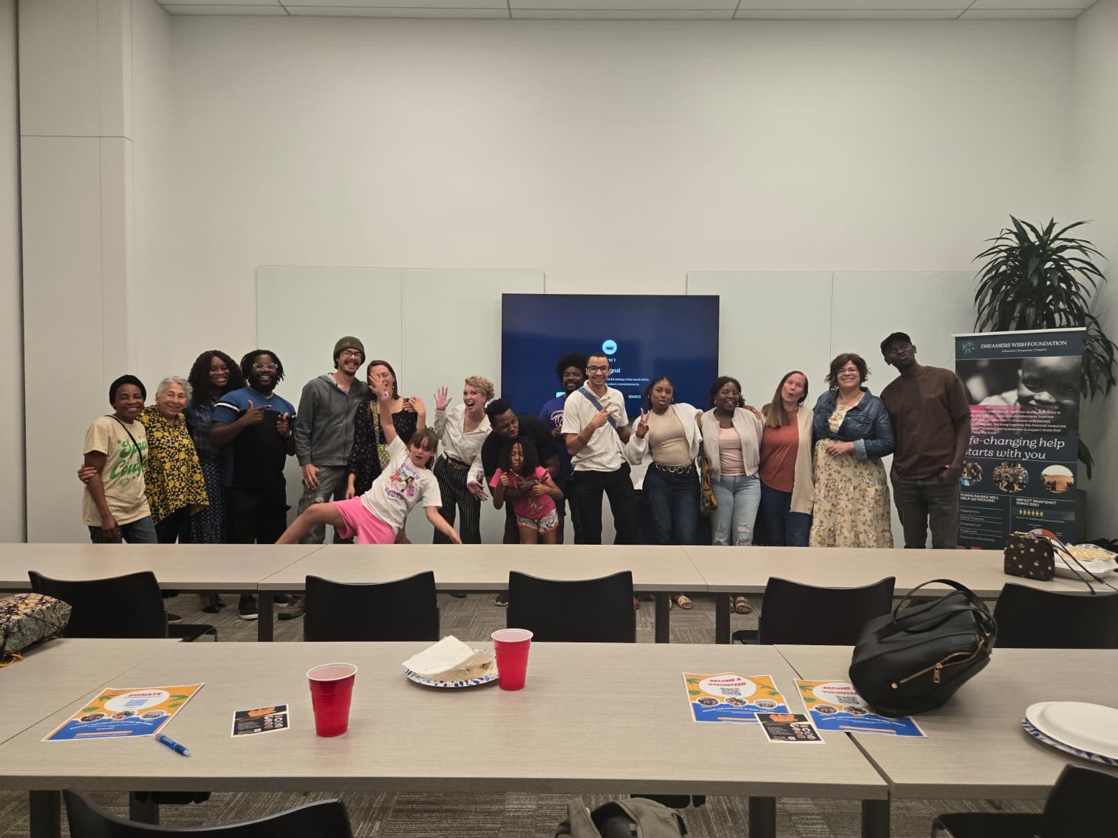 Utah volunteers and families together at a community event